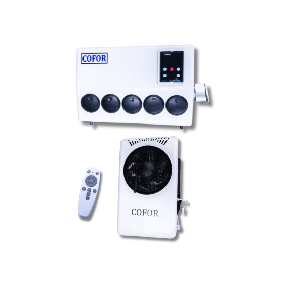 Clima móvil KM1000SP con montaje en pared, 9,500 BTU de potencia y diseño duradero.